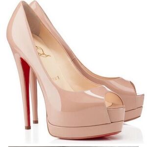 Christian Louboutin Nude Red Stiletto Heels